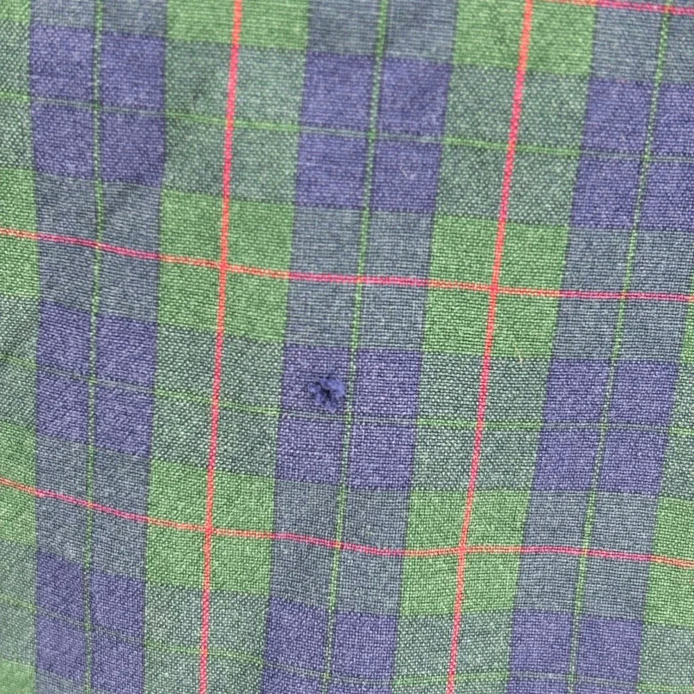 Polo Ralph Lauren Blake Shirt Men Large Green Blue Plaid Cotton Button Down